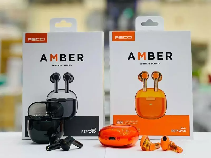  هندزفری بلوتوثی رسی مدل آمبر (کهربا) REP-W50 Amber Wireless Earbuds 