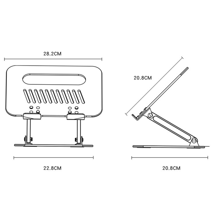  پایه نگهدارنده لپتاپ یسیدو ابعاد 